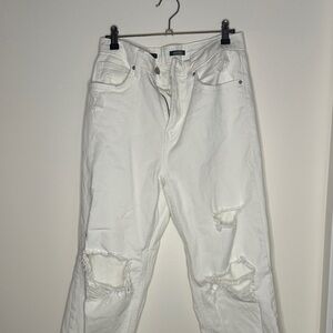 Wild Fable Women's Relaxed White Ripped Pants